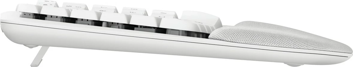 Tastierë Logitech Wave Keys për Mac, wireless, ergonomike, e bardhë