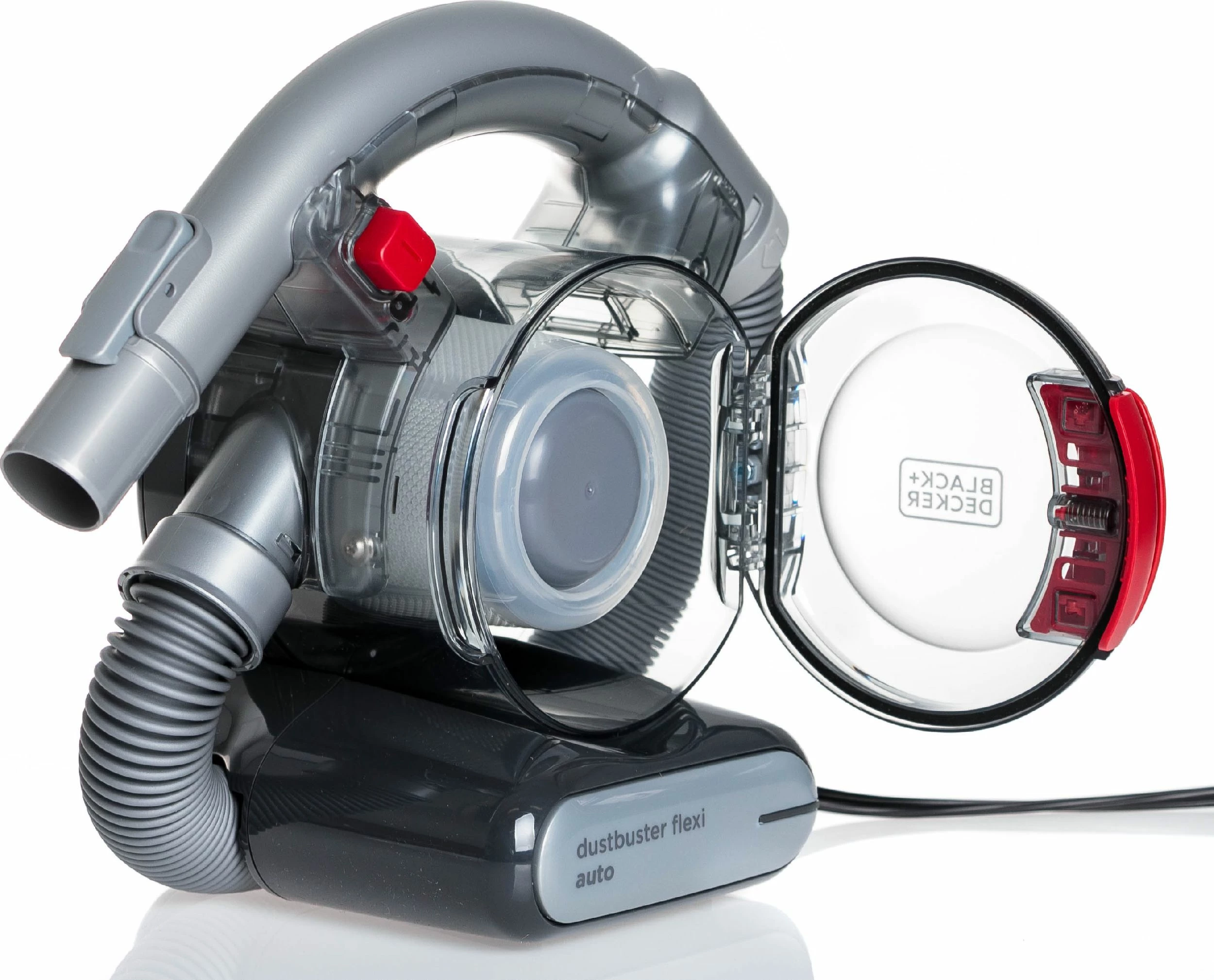 Fshesë me korrent dore Black&Decker Flexi PD1200AV, 12 V, 560 ml, 5 m kabllo, me aksesorë, gri