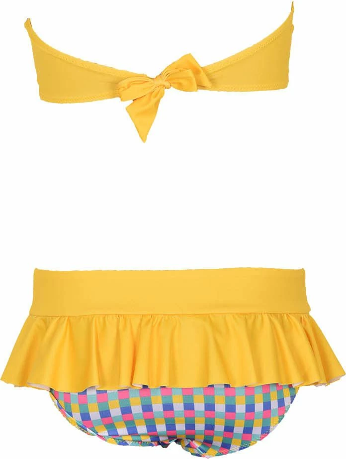 Set bikini për fëmijë, dy pjesë, ngjyrë e verdhë, Jumeon, Kitty