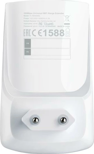Përsëritës Wi‑Fi, TP-Link, TL-WA854RE, 300Mbps universal, WPS, LED sinjali, Tether app, e bardhë