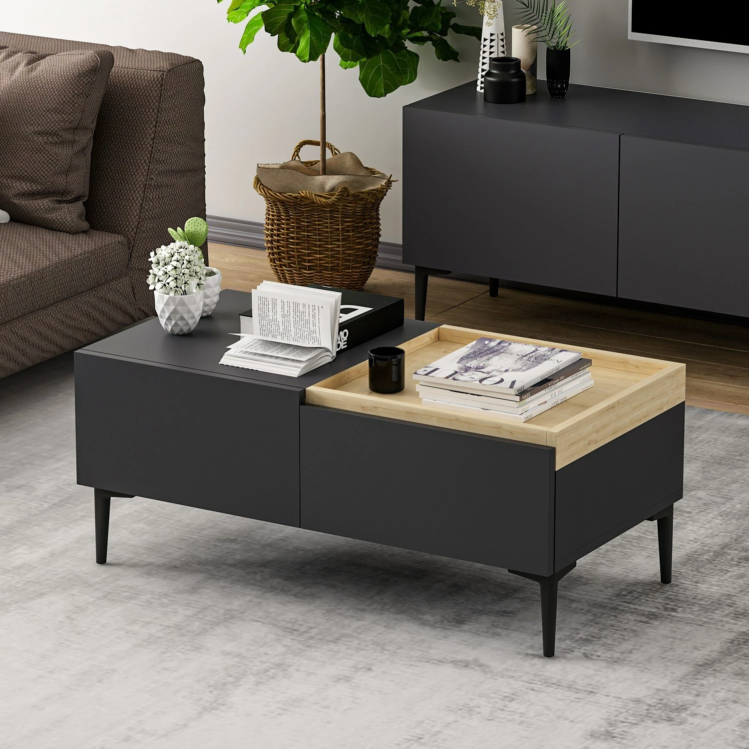 Tavolinë kafeje Hanah Home, Mia, anthracite