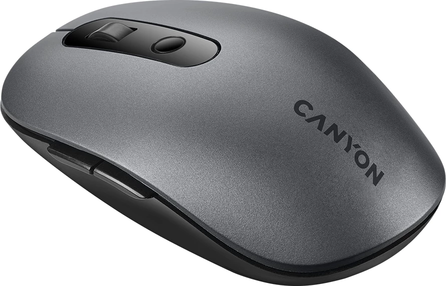 Maus CANYON MW-9 wireless dual-mode (Bluetooth/2.4GHz), 6 butona, DPI 800/1000/1200/1600, me receiver + 1x AA, Gri