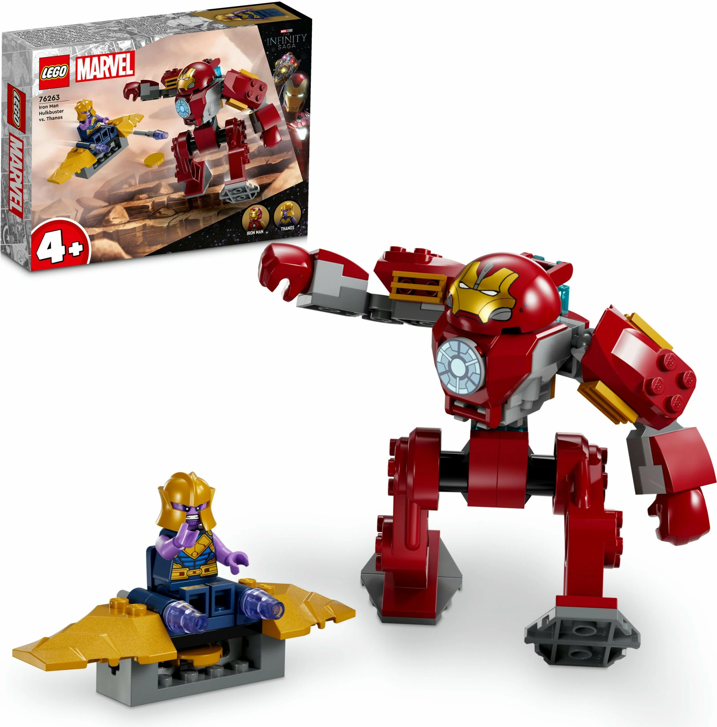 Set ndërtimi LEGO Iron Man Hulkbuster vs. Thanos, 66 pjesë, plastikë, shumëngjyrësh