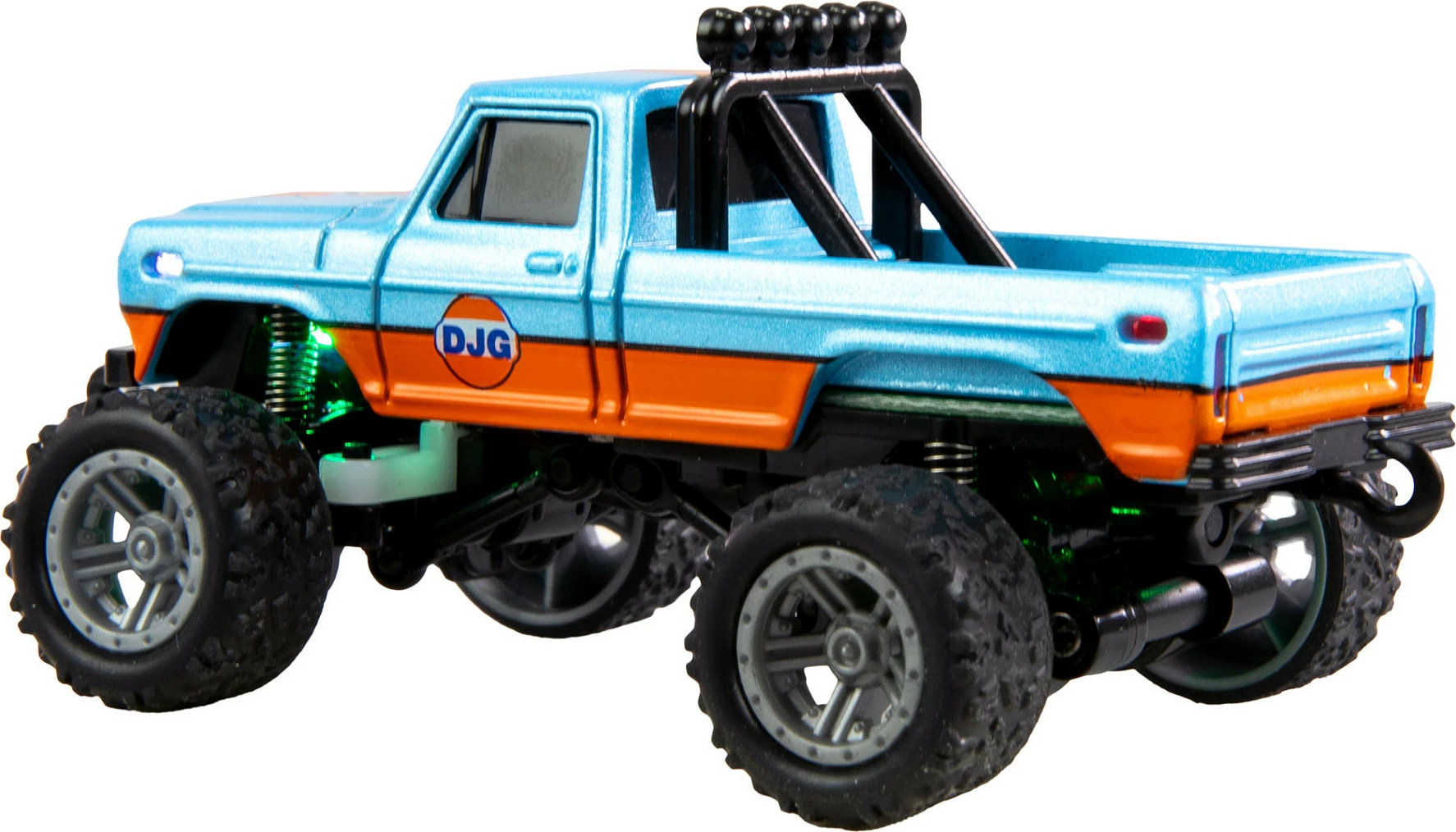 Monster truck me telekomandë AMEWI 22698, 1:64, 2.4 GHz, Li-Ion 200 mAh, blu/portokalli