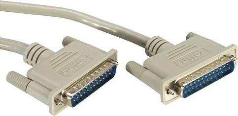 Kabllo RS232 ROLINE, D-Sub 25-pin (DB25) M-M, 6 m, gri