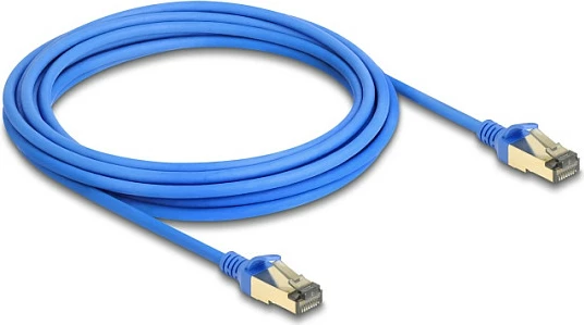 Kabllo rrjeti DeLOCK RJ45 Cat8.1 Slim 5m, 40Gbps, F/FTP, LSZH, e kaltër