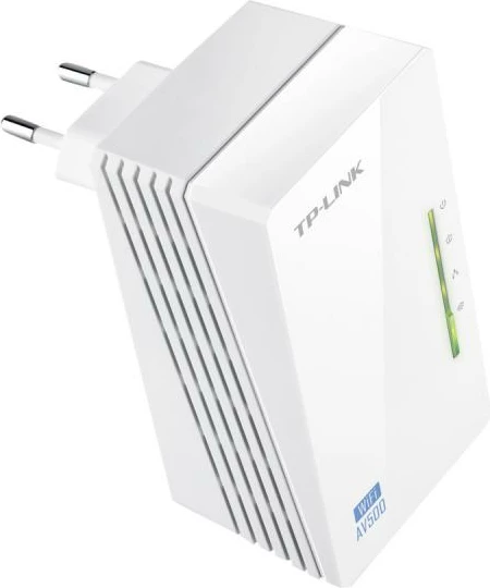Zgjerues Powerline me Wi‑Fi, TP-Link TL-WPA4220, AV600 600Mbps, 2x LAN, Wi‑Fi Clone, e bardhë