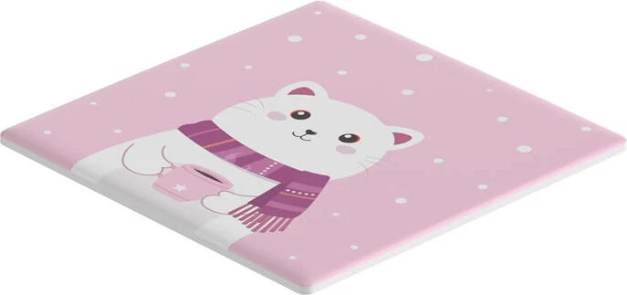 Kapak dekorativ Sonoff T5-1C-86-cartoon për çelës me prekje, plastikë, rozë