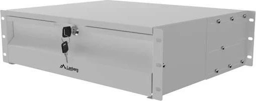 Sirtar për rack 19" LANBERG 3U 360mm, 90kg, me çelës, gri