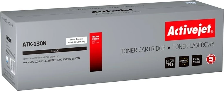 Toner zëvendësues Activejet ATK-130N për printerët Kyocera, 7200 faqe, i zi