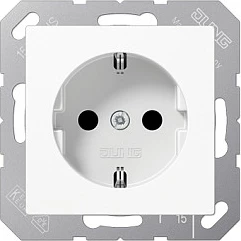 Prizë muri Jung A 1520 BF WW, Schuko Type F, 16A 250V, e bardhë