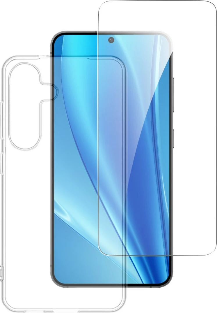 Mbështjellës 4smarts për Samsung Galaxy S25, xham mbrojtës 9H, transparent, 2 copë