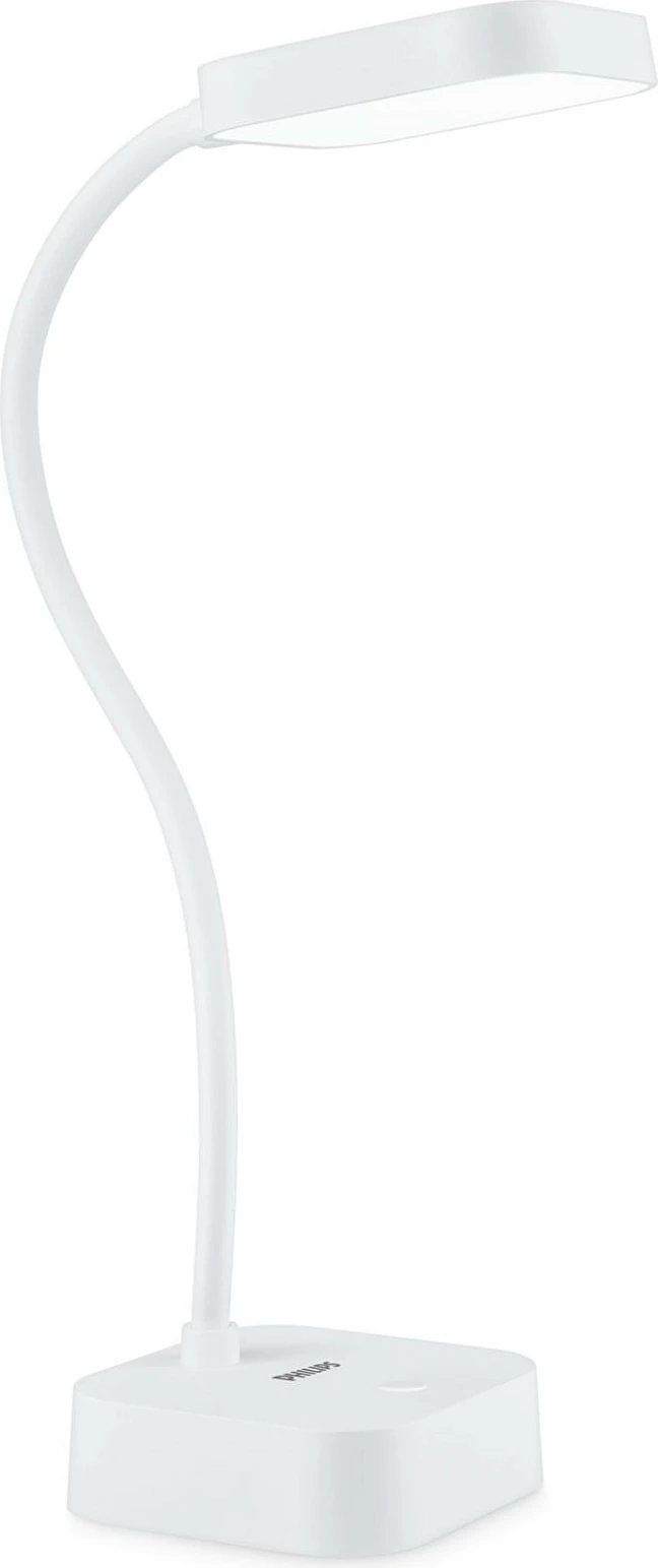 Llambë tavoline Philips Rock, LED 5W, 90 lm, e zbehshme, bateri e integrume, e bardhë