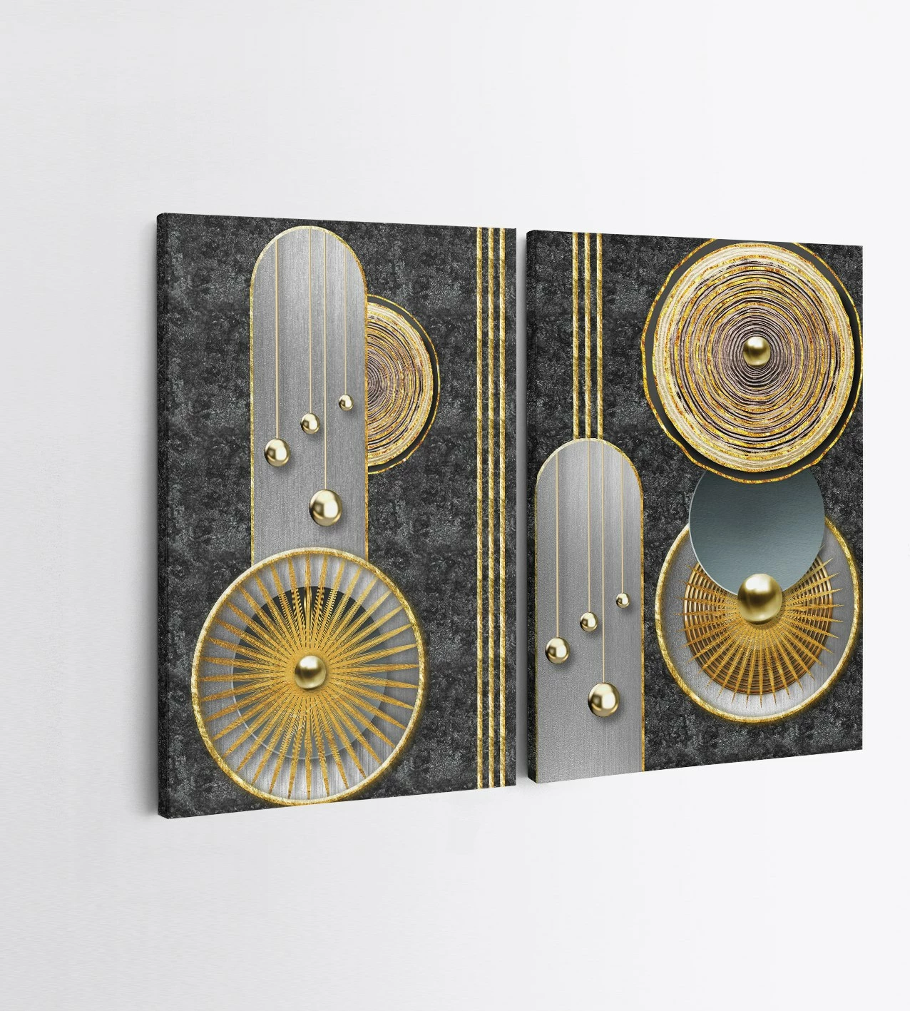 Pikturë dekorative në kanavacë (2 copë), Wallity, 2KNV4347, 50x70cm