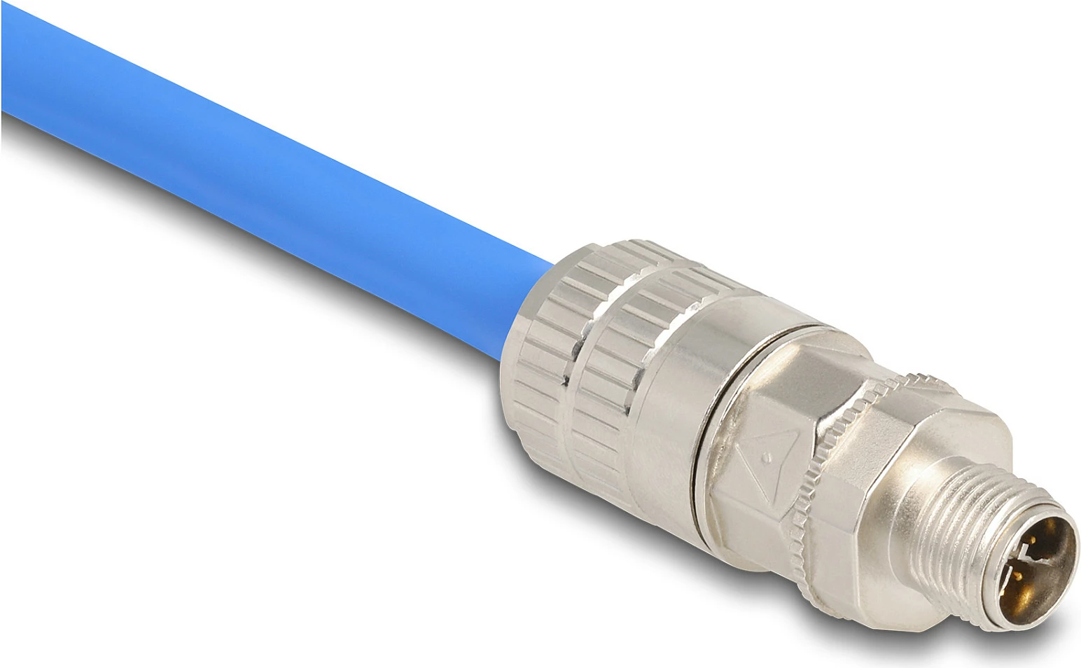 Konektor industrial DeLOCK 86032 M12 (Male) Cat6a LSA, IP67, argjend
