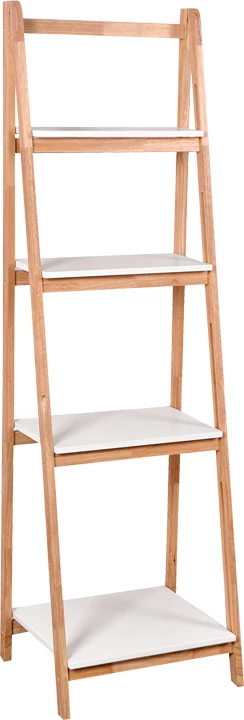 Raft i palosshëm për dysheme Benwen, dru kauçuku-MDF, ngjyrë natyrale-e bardhë, 42x34.5x140cm