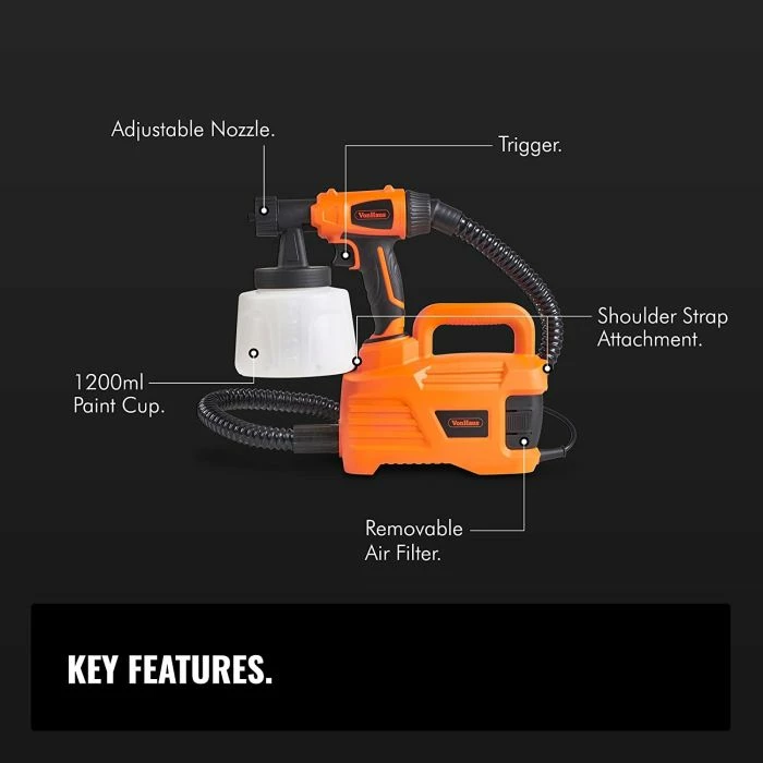 Sistem spërkatës boje elektrik VonHaus 3515387 800W 1200ml portokalli/zi