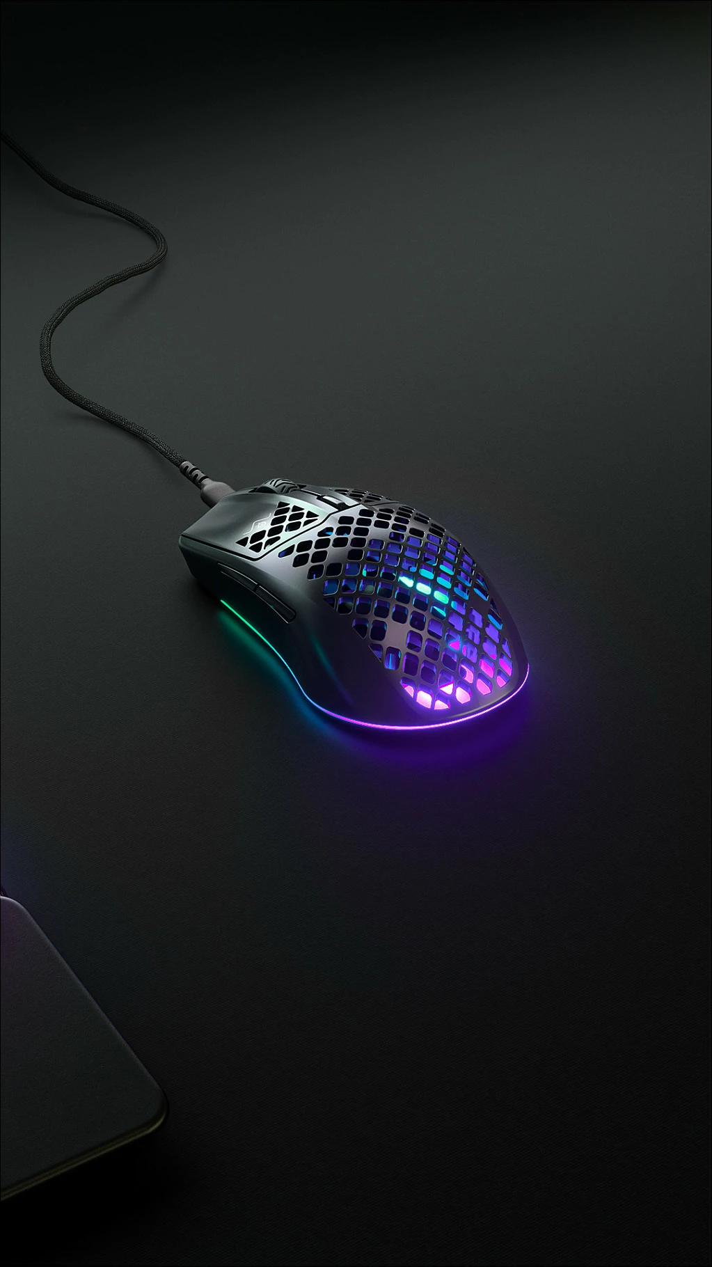 Maus gaming SteelSeries Aerox 3 Onyx 2022, 8500 DPI, RGB, IP54, i zi 2