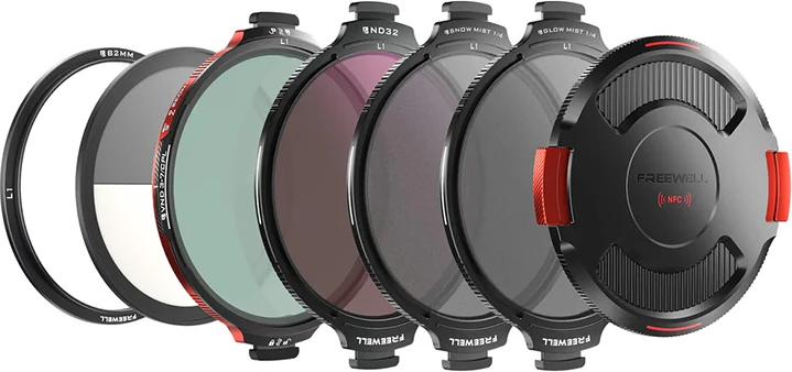 Set filtra VND/CPL me bllokim, Freewell FW-L1-MEGA, True Color, 82 mm, me Black Mist 1/4 & Snow Mist 1/4, Mega Kit