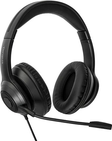 Kufje me tela Targus Wired Stereo Headset, USB, mikrofon boom, e zezë
