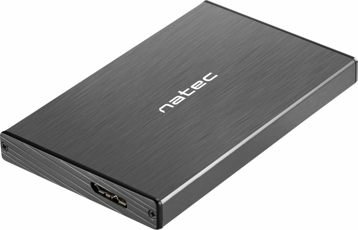 Kasë e jashtme për HDD/SSD 2.5" Natec Rhino Go NKZ-0941, SATA III në USB 3.2 Gen 1, e zezë