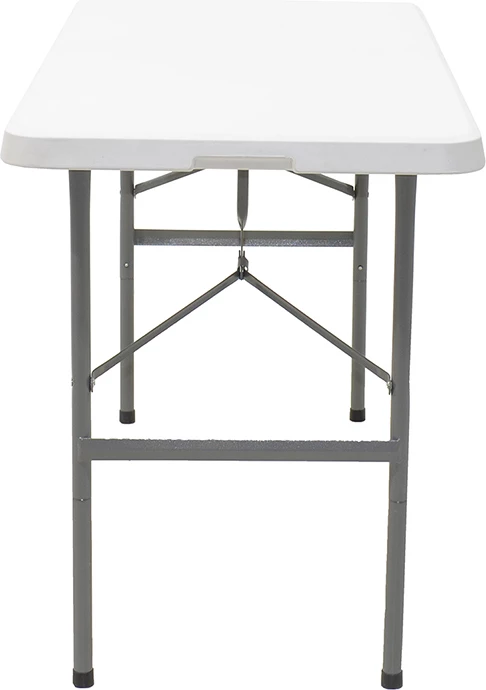 Tavolinë palosëse për kamping, ngjyrë e bardhë, 122x60x74 cm