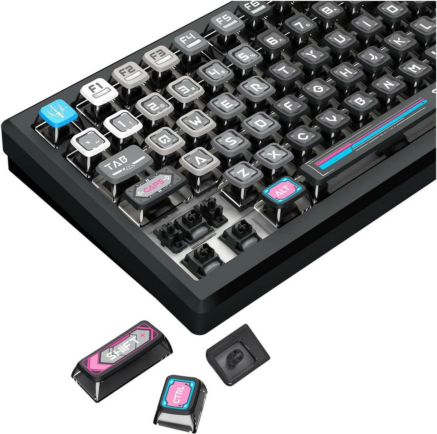 Tastierë mekanike Redragon K732MC-RGB-PRO Uranus Pro 82, RGB, wireless/wired, anglisht, e zezë