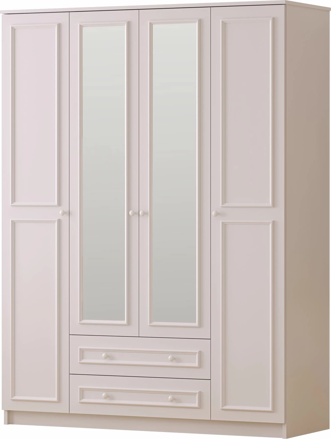 Dollap rrobash Skye Decor, ngjyrë e bardhë mat, RB-186-03