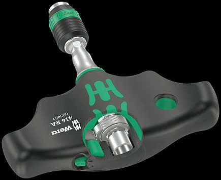 Ratcheter dore Wera 1/4" me Rapidaptor, e zezë/gjelbër