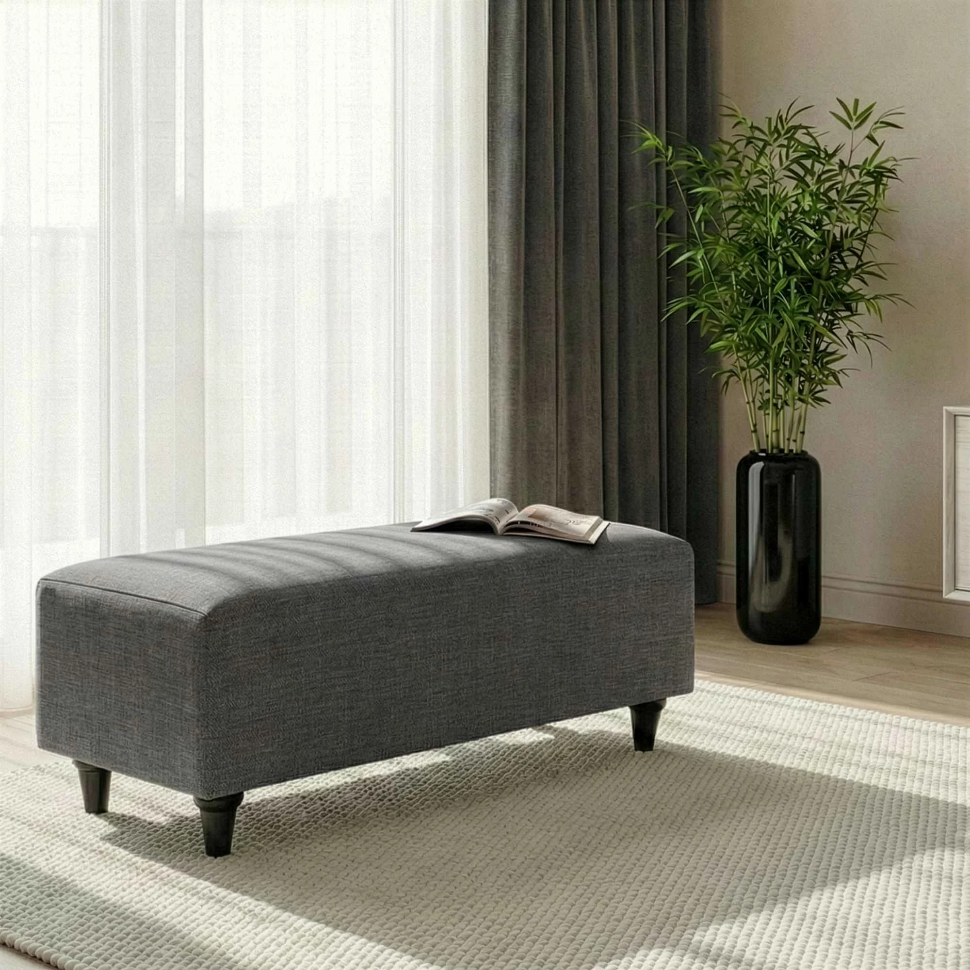 Pouf Flavia, ngjyrë gri, Atelier del Sofa