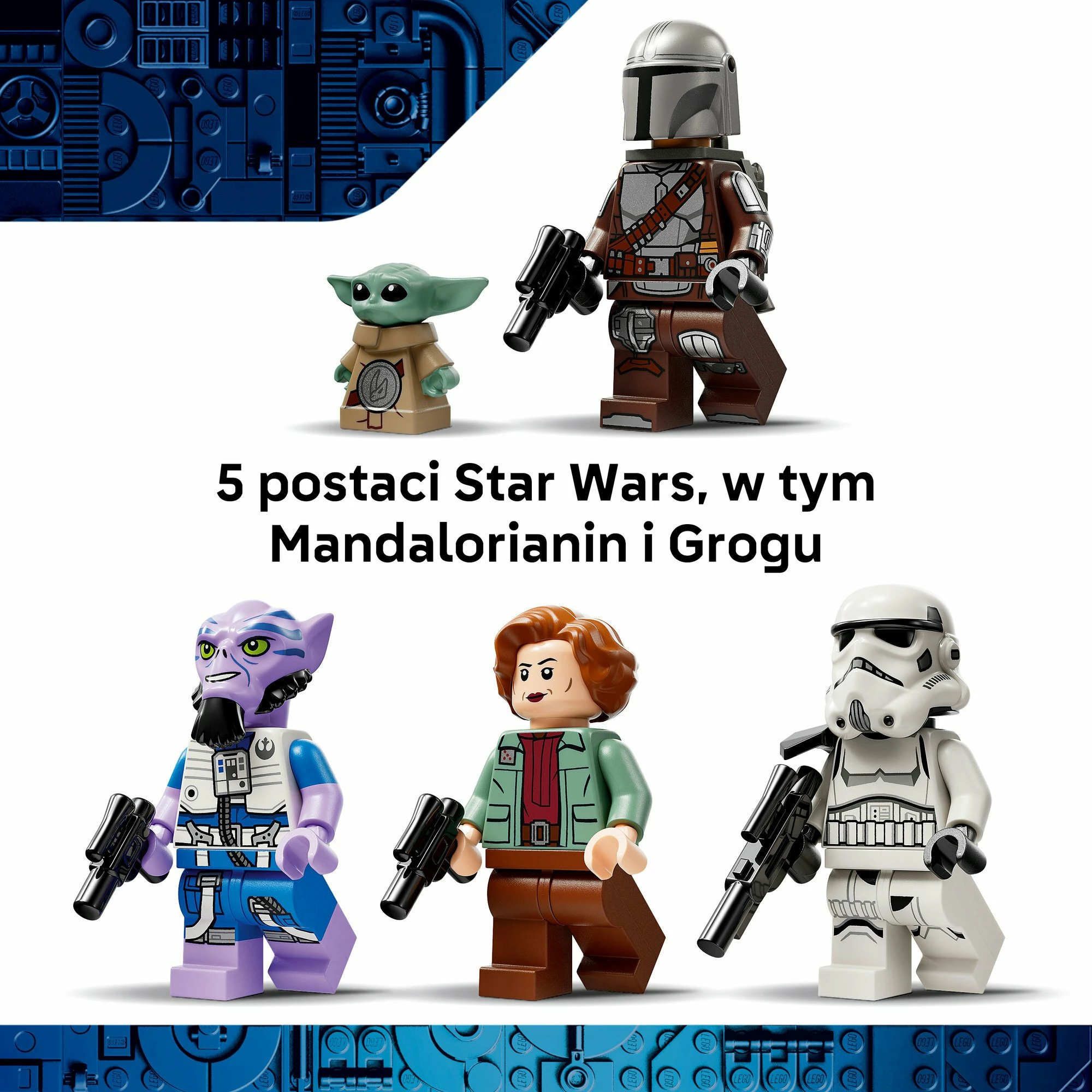 Set ndërtimi LEGO Star Wars The Razor Crest 75447, 930 copë, 10+ vjet, gri/verdhe