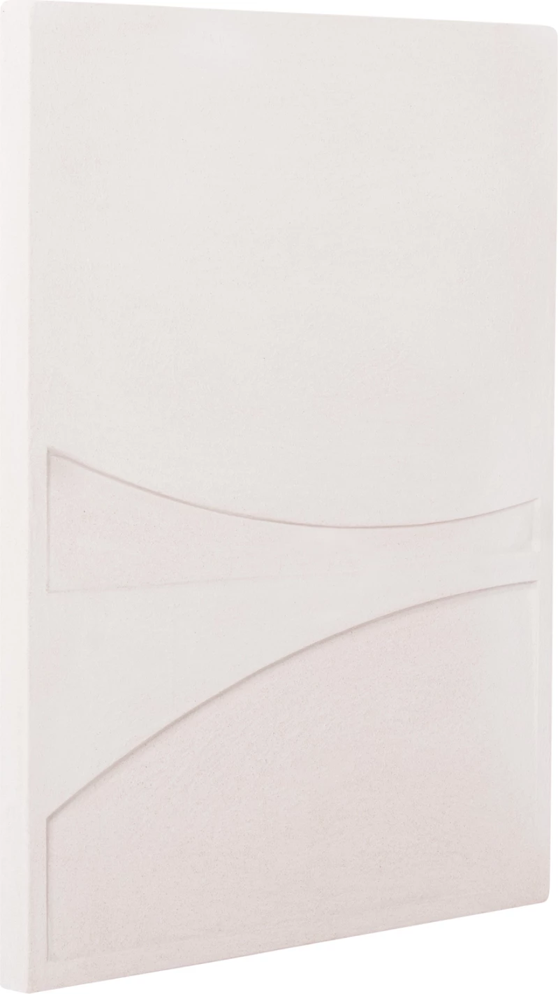 Panel dekorativ për mur, seri Santorini, MDF, ngjyrë e bardhë e zbehtë, FH4510, 60x4x80 cm