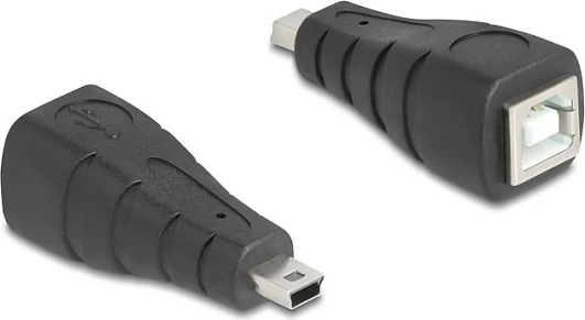 Adapter USB DeLOCK 67200, Mini USB mashkull në USB Type-B femër, i zi