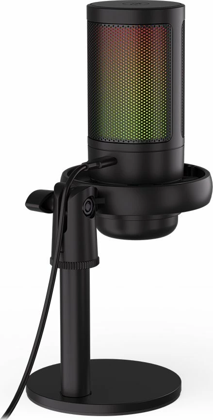Mikrofon Krux Epic 1000S KRXC007, kondensator cardioid, RGB, USB-C/3.5 mm, i zi