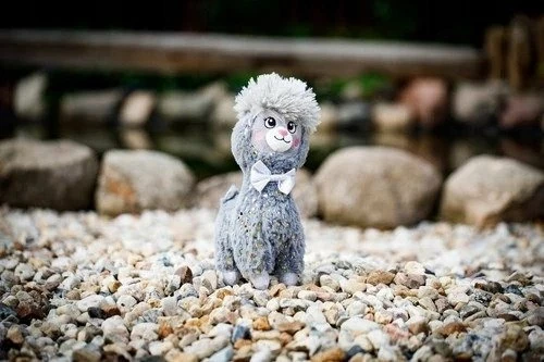 Lodër pelushi alpaka InnoGio InnoGIO Alpaca 30 cm, gri