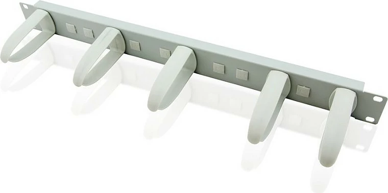 Mbajtës kabllosh për rack VALUE 19 inç, 1U, 5 unaza, gri