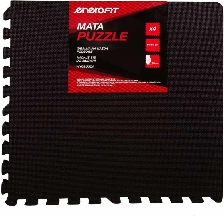 Tapet puzzle për ushtrime EB FIT, i zi