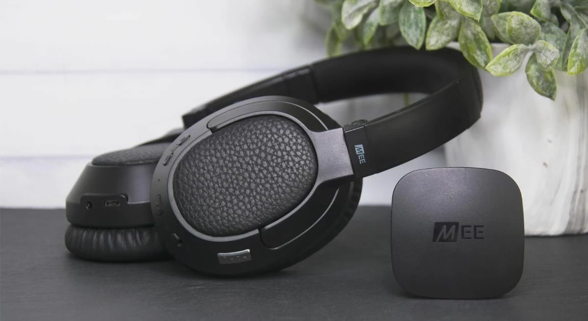 Kufje MEE audio Audio Connect Matrix Cinema T1CMA (T1-CMA) Bluetooth 4.2, 28h, on-ear, set me transmetues, zezë