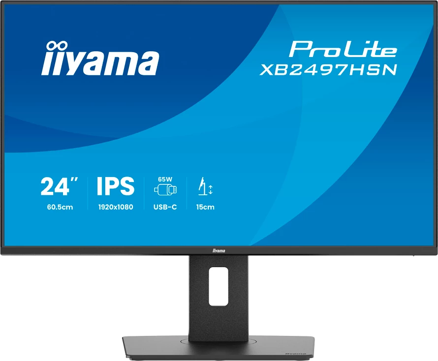 Monitor IIYAMA ProLite XB2497HSN-B1 23.8\" Full HD IPS 1ms USB-C docking (65W) LAN, i zi