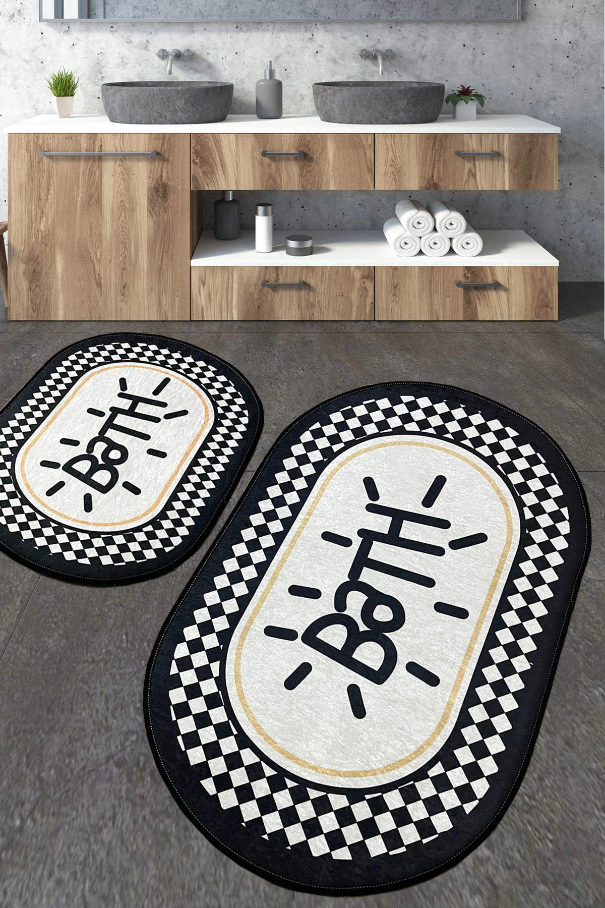Set tapetash për banjo, dy pjesë, Mijölnir, ngjyrë e bardhë e zezë, Vita