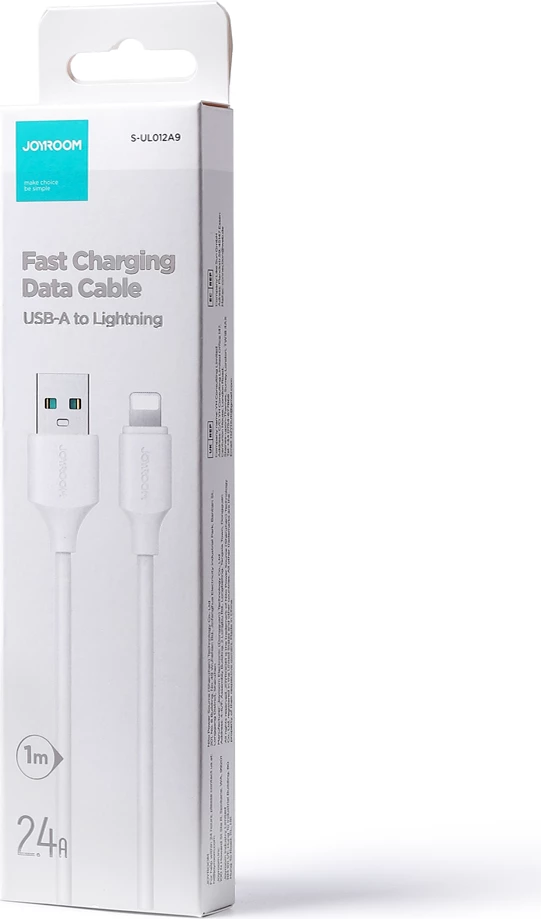 Kabllo USB-A në Lightning Joyroom Long-Lasting Series A9 S-UL012A9 1m 2.4A 20W 480Mbps e bardhë