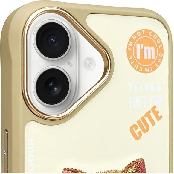 Mbështjellës Nimmy Cool&Cute 2.0 Cat për iPhone 16 6.1", khaki/jeshile