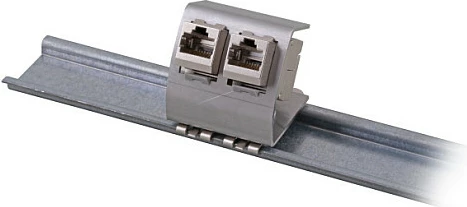 Mbajtës modul keystone EFB Elektronik për shinë DIN (Hutschiene), 1x Keystone, çelik inox
