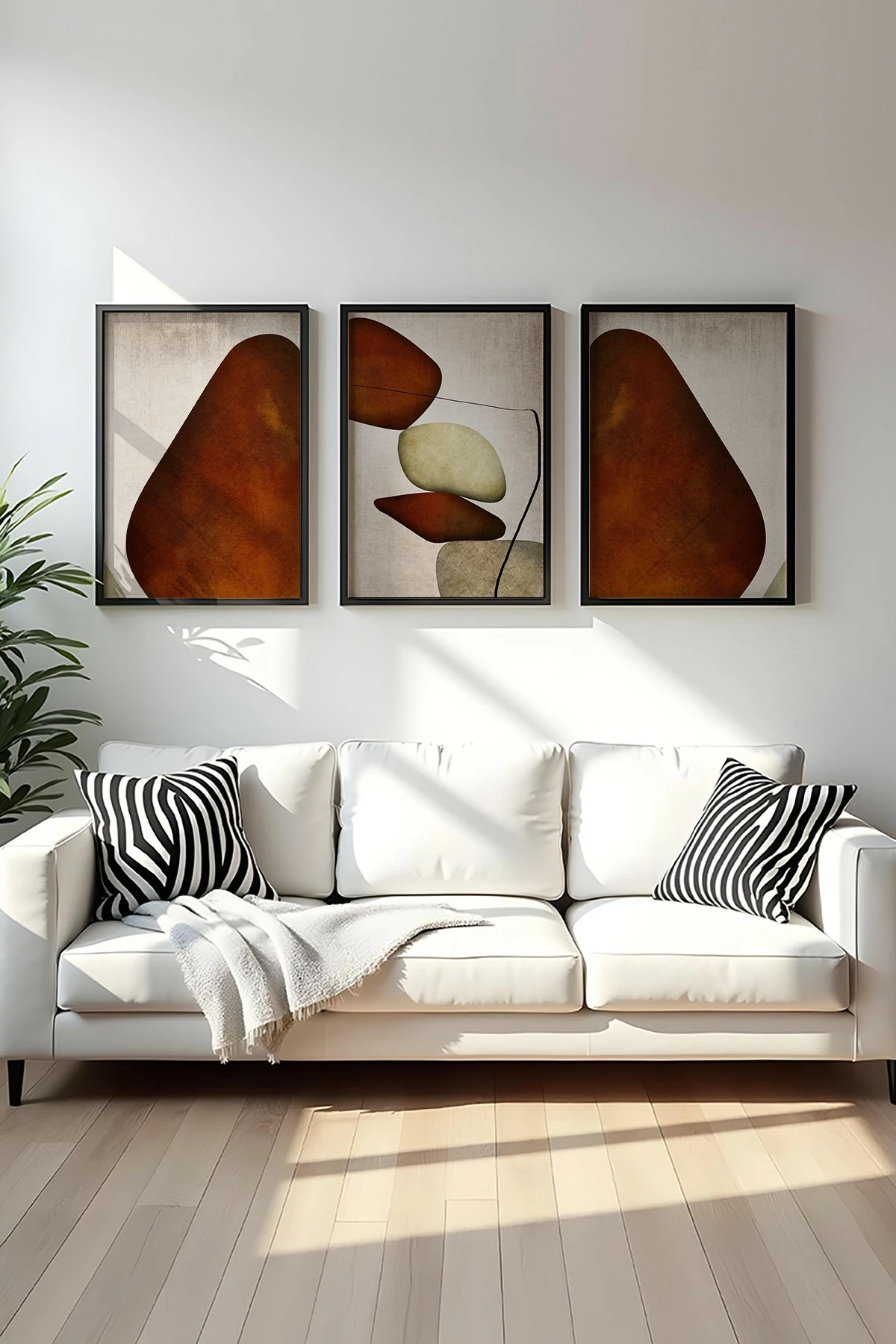Pikturë dekorative me kornizë MDF (3 copë), Wallity, Huhu469S, 20x30cm