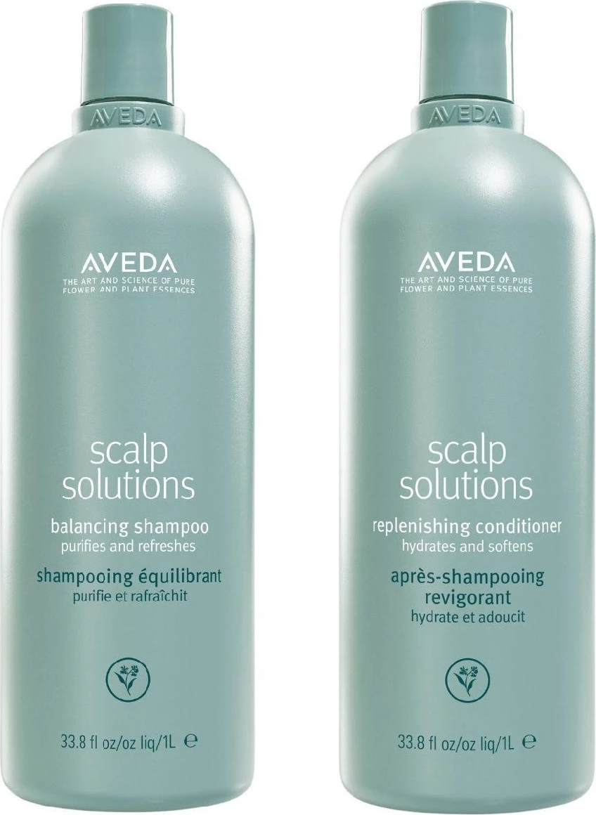 Set për flokë Aveda Scalp Solutions për femra, shampoo 1000ml + balsam 1000ml