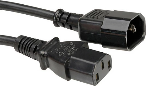 Kabllo rryme ROLINE IEC C14 në C13, 1 m, 10A/250V, e zezë