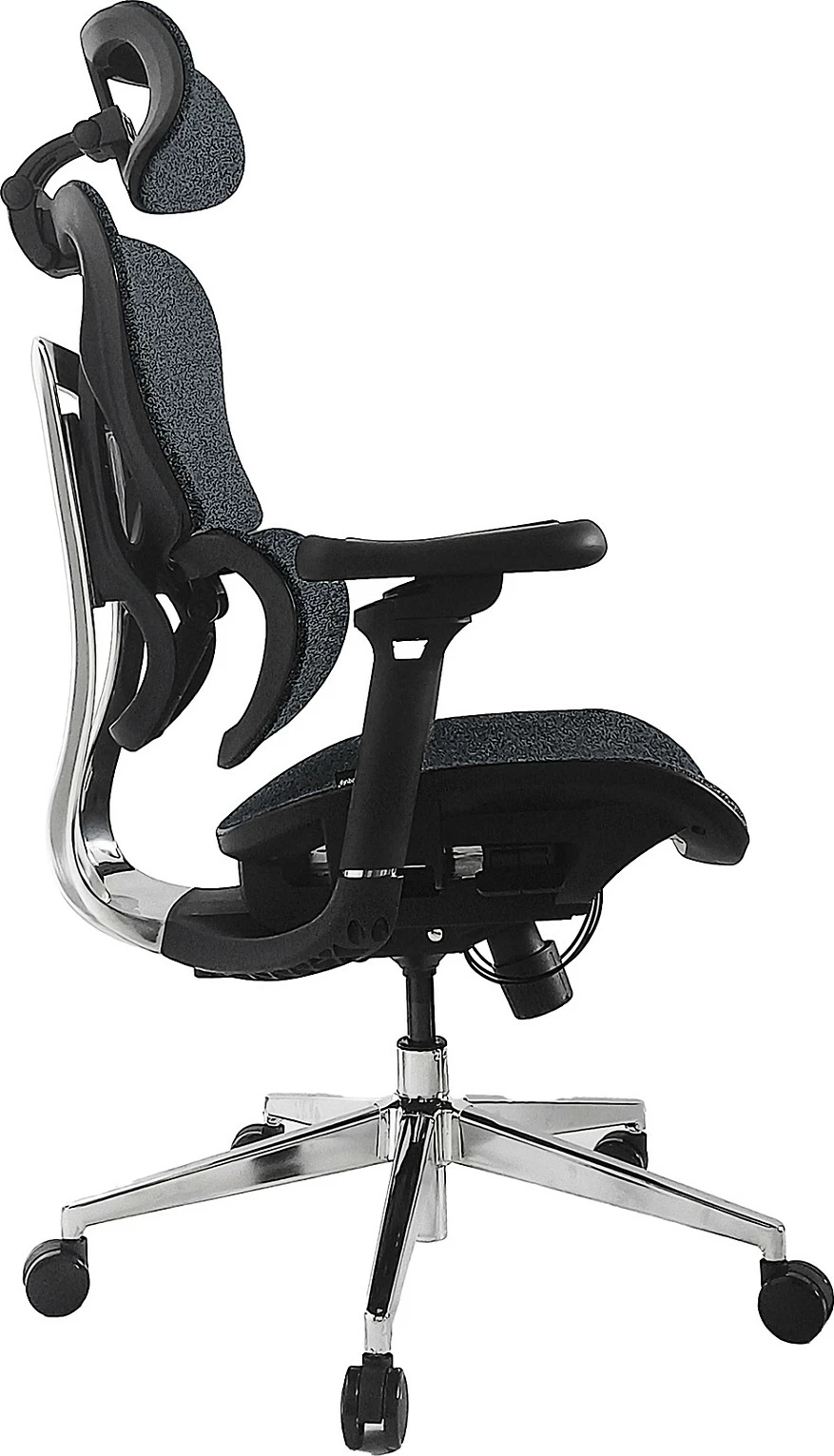 Karrige zyre ergonomike EQUIP Lite, me mbështetëse koke dhe krahësh 3D, 150 kg, blu/zezë