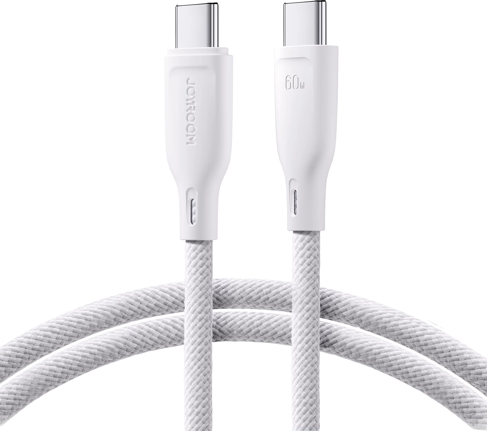 Kabllo USB-C në USB-C Joyroom Multi-Color Series S-A34, 1m, 60W, Bardhë