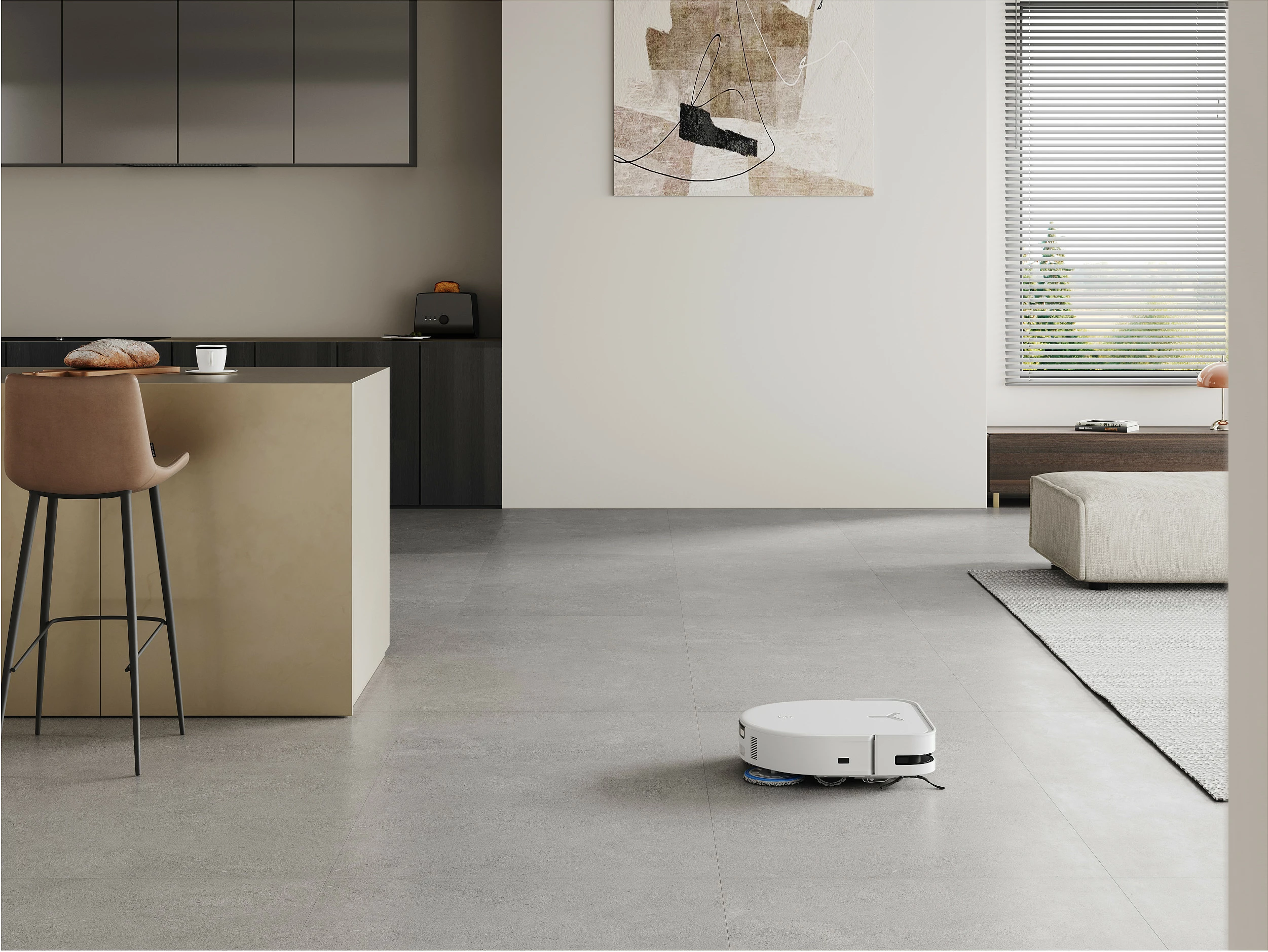 Robot fshesë Ecovacs Deebot X5 Omni, pa qese, stacion me qese pluhuri 3.5 L, fshirje e lagët, e bardhë