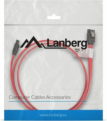 Kabllo SATA III Lanberg CA-SASA-12CU-0050-R 0.5 m, e kuqe